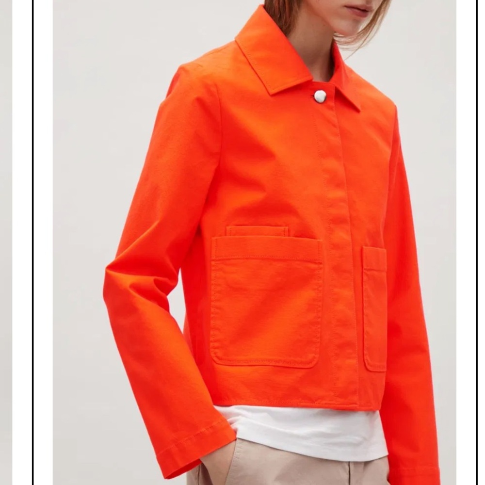 COS Orange Boxy  Button Jacket Size 40 (10)
